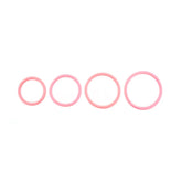 Sportsheets Stretchy Rubber O Ring 4 Pack Coral Cock Rings